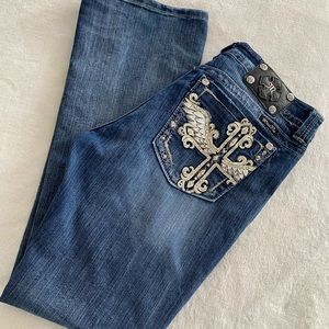 Miss Me Boot Cut Distressed Jeans
